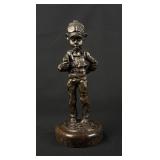 Gary Schildt Boy with Book Montana Bronze