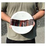 Martin Kremer Fused Glass White Cascade Bowl