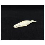 Alaskan Inuit Eskimo Carved Ivory Bowhead Whale