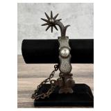 Atanasio Larios No 3 Silver Inlaid Cowboy Spur