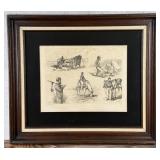 Edwin Forbes Civil War Etching