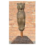 Antique Folk Art Owl Scarecrow Hunting Decoy