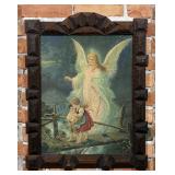 Antique Folk Art Tramp Art Picture Frame