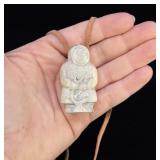 Alaskan Inuit Eskimo Carved Antler Necklace