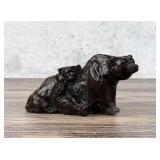 Ken Bjorge Mama Bear and Cub Bronze