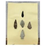 Ancient Native American Indian Stone Arrowheads