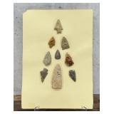 Ancient Native American Indian Stone Arrowheads