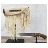 Native American Indian Antler Knife and Sheath