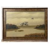 Charles Haddon Perdew Painted Duck Decoy Diorama
