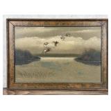 Charles Haddon Perdew Painted Duck Decoy Diorama