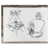Janet Elizabeth Turner Cattle Auction Sketch