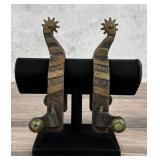 Brass Overlay Montana Cowboy Spurs