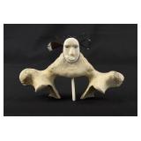 Hubert Kokuluk Inuit Whalebone Vertebrae Carving