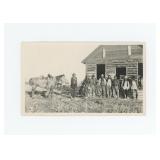 Crow Indians Building Black School Montana Photo