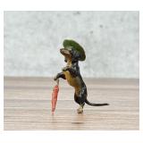 Austrian Cold Painted Vienna Bronze Dachshund