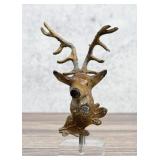 Cold Painted Metal Austrian Stag Head