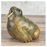 Sharon Spencer Inuit Soapstone Walrus Carving