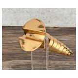 Mid Century Large Brass Screw Paperweight