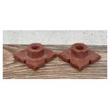 Native American Indian Pipestone Candlesticks