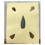 Ancient Native American Indian Stone Arrowheads