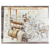 Janet Elizabeth Turner Cattle Auction Sketch