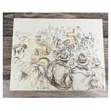 Janet Elizabeth Turner Cattle Auction Sketch