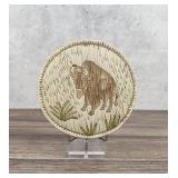 Antique Ojibwe Indian Birch Bark Quilled Box