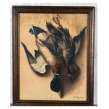 Henri LeRoy Hanging Mallard Ducks Lithograph