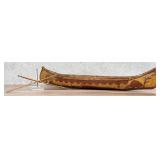 Louis Bergeron Ojibwe Indian Birch Bark Canoe