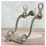 Crockett Silver Overlay Stainless Cowboy Horse Bit