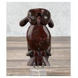 Folk Art Wood Flying Owl