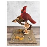 Charles Beckendorf Cardinal Pair Wood Carving
