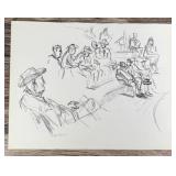 Janet Elizabeth Turner Cattle Auction Sketch