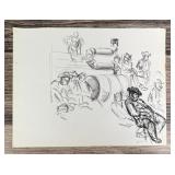 Janet Elizabeth Turner Cattle Auction Sketch