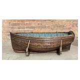 Victorian Clinker Built Wood Boat Baby Cradle