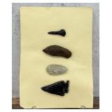 Ancient Native American Indian Stone Arrowheads