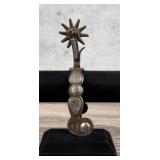 Buermann 1474 Pattern Silver Inlaid Cowboy Spur