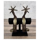 J.O. Bass Style Silver Overlay Cowboy Spurs