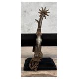 Mike Morales 55 Pattern Silver Inlaid Cowboy Spur