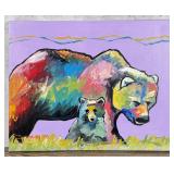 Mark Broadway Mama Bear Acrylic Painting