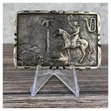 Rancheros Visitadores Sterling Cowboy Belt Buckle