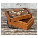 Northwest Coast Indian Moon Mask Inlaid Box