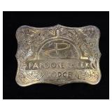 Papoose Creek Lodge Sterling Cowboy Belt Buckle