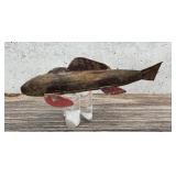 Folk Art Wood Fish Spearing Decoy