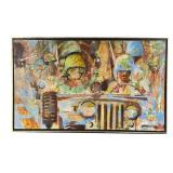 John Thamm Soldiers Oil Painting