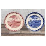 Adams Staffordshire Sun Valley Idaho Plates