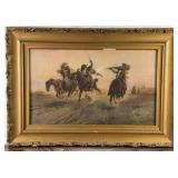 De Cost Smith Indian War Party Goauche Painting