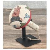 Hopi Indian Mudhead Painted Dance Rattle