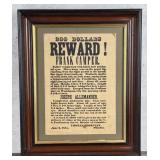 1854 Frank Camper Joseph Allemander Wanted Poster