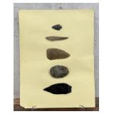 Ancient Native American Indian Stone Arrowheads
